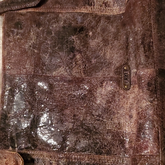 Frye Chocolate Brown Deborah Studded Tote Bag - Picture 14 of 16